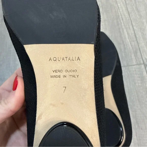 Aquatalia Black Women's Flats - Picture 4 of 6